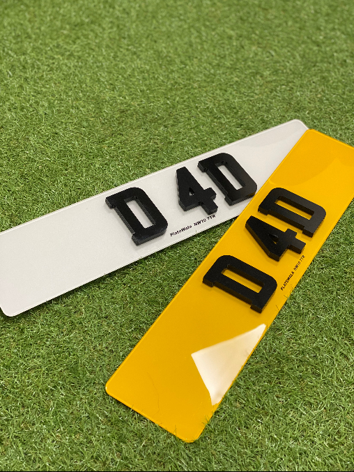 Double 4D Laser Cut Plate- Road Legal