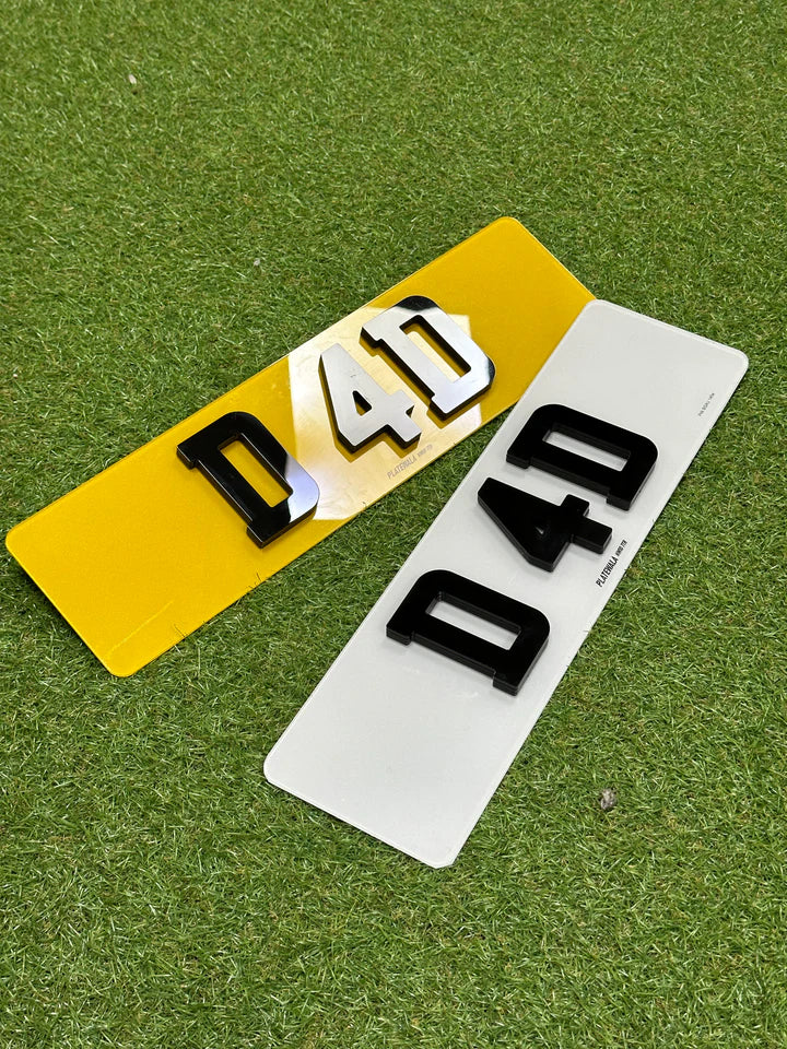 Shortened Double 4D Laser Cut Plate- Road Legal