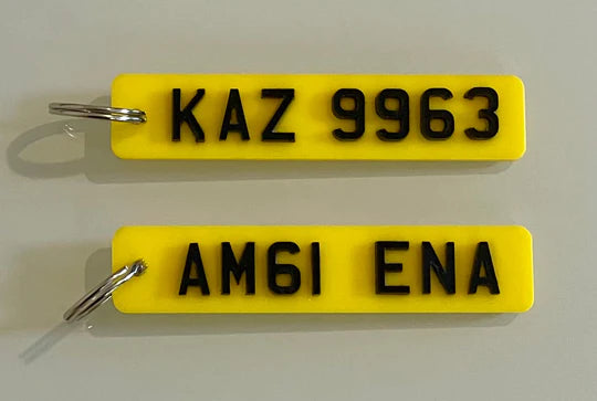 Yellow Plate Keychain