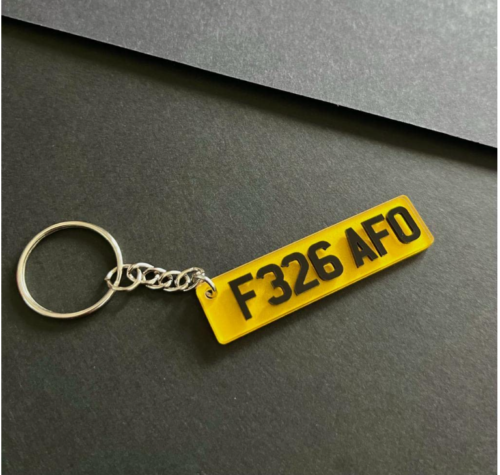 Yellow Plate Keychain