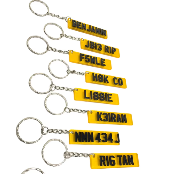 Yellow Plate Keychain